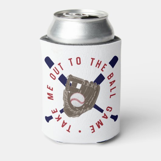 Neem me mee naar het Ball Game, Baseball - GLS Blikjeskoeler (Blikje Achterkant)