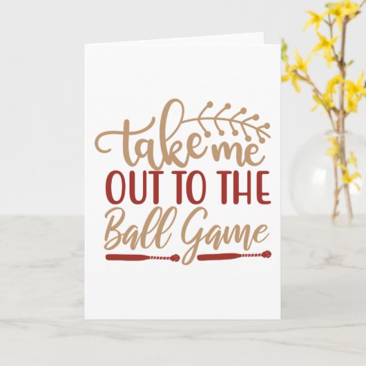 Neem me mee naar het Ball Game Kaart (Gele Bloem)