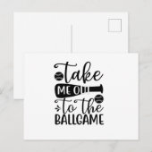 Neem me mee naar het ballspel briefkaart (Voorkant / Achterkant)