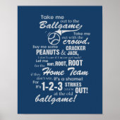 Neem me mee naar het balspel - blauw poster (Voorkant)