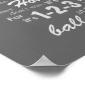 Neem me mee naar het balspel - grijs poster (Hoek)