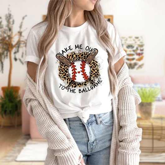 Neem me mee naar het balspel, honkbal T-shirt