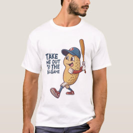 Neem me mee naar het balspel: Peanut Basebal T-shirt