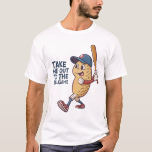 Neem me mee naar het balspel: Peanut Basebal T-shirt