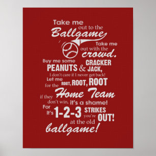 Neem me mee naar het balspel - Rood Poster