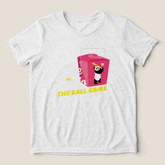 Neem me mee naar het balspel Take Out Container Tri-Blend Shirt (Design voorkant)