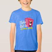 Neem me mee naar het balspel Take Out Container Tri-Blend Shirt (Voorkant)