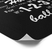 Neem me mee naar het balspel - zwart poster (Hoek)