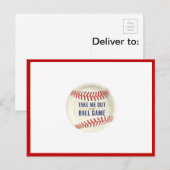 Neem me mee naar het briefkaart van het ballpark (Voorkant / Achterkant)