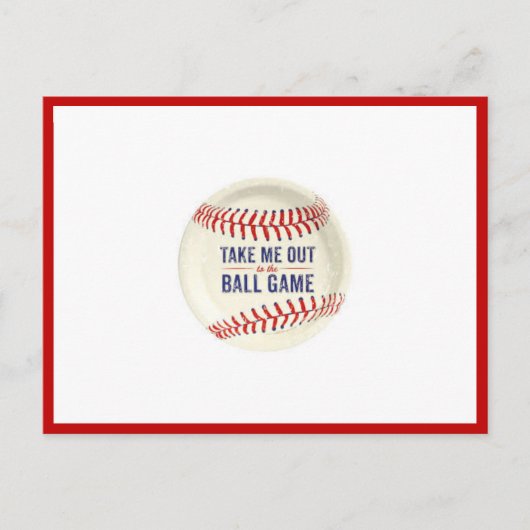 Neem me mee naar het briefkaart van het ballpark (Voorkant)