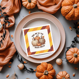 Neem me mee naar het Disco Patch Pumpkin Fall-fees Servet