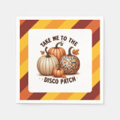 Neem me mee naar het Disco Patch Pumpkin Fall-fees Servet (Voorkant)