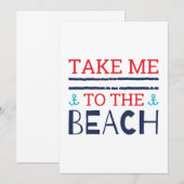 Neem me mee naar het strand bedankkaart (Voorkant / Achterkant)