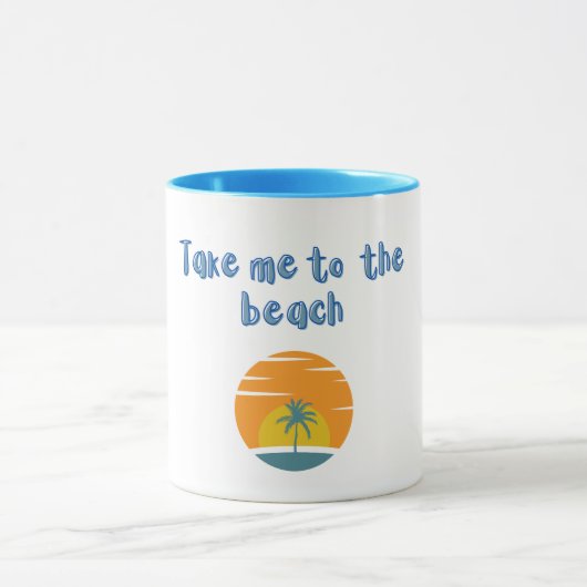 Neem me mee naar het strand Mok (Midden)