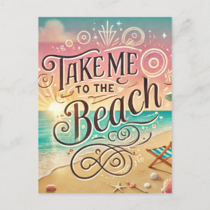 Neem me mee naar het strand - Sunset Bliss Feestdagenkaart