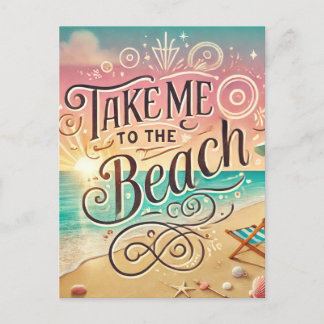 Neem me mee naar het strand - Sunset Bliss Feestdagenkaart