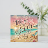 Neem me mee naar het strand - Sunset Bliss Kaart (Staand voorkant)