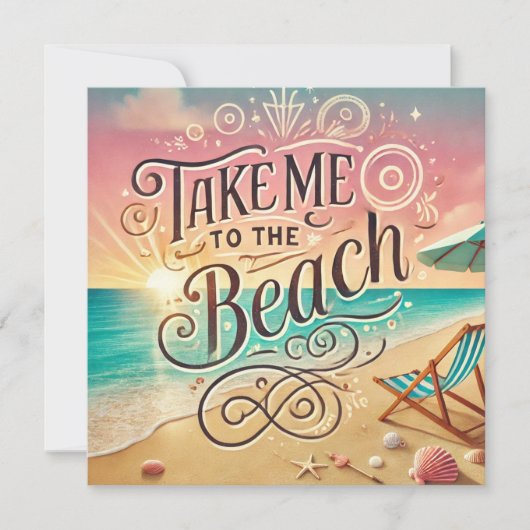 Neem me mee naar het strand - Sunset Bliss Kaart (Voorkant)