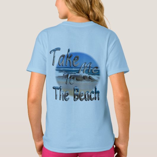 Neem me mee naar het strand. t-shirt (Achterkant)