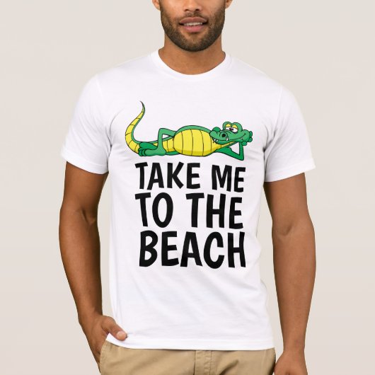 NEEM ME MEE NAAR HET STRAND T-Shirts (Voorkant)