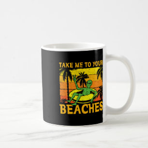 Neem me mee naar je strandontwerp voor een man die koffiemok