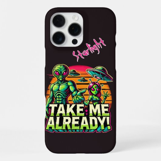 Neem me mee naar kosmische avonturen! iPhone hoesje (Achterkant)