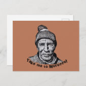 Neem me mee naar Marokko Marrakesh Old Man Wall Pa Briefkaart (Voorkant / Achterkant)