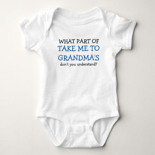 Neem me mee naar oma's best verkopende baby-bodysu romper (Voorkant)