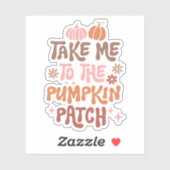 Neem me mee naar The Pumpkin Patch Custom Cut Viny Sticker (Vel)