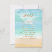 Neem me mee naar Turks Vakantie Bachelorette Bruil Bedankkaart (Achterkant)