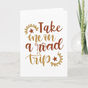 Neem me mee op een roadtrip kaart