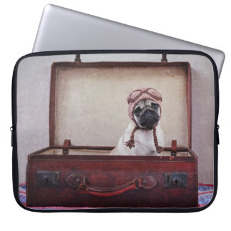 "Neem me mee" Pug Puppy Laptop Slapje Sleeve