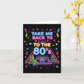 Neem Me Mee Terug Naar De Jaren 80 Retro Oude Scho Kaart (Gele Bloem)