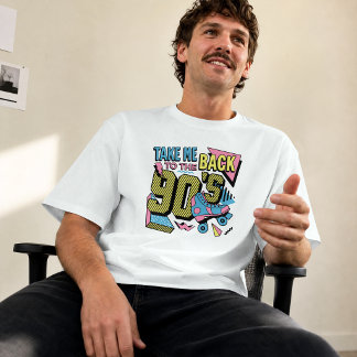 Neem Me Mee Terug Naar De Jaren 90 Retro Roller Sk T-shirt