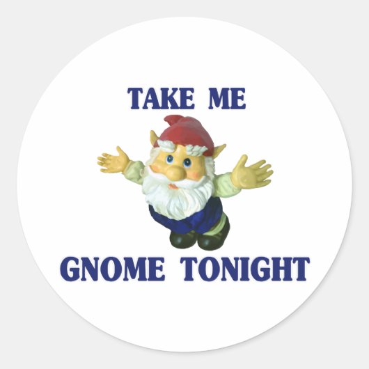 Neem me mee vanavond ronde sticker (Voorkant)