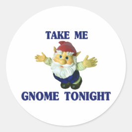 Neem me mee vanavond ronde sticker