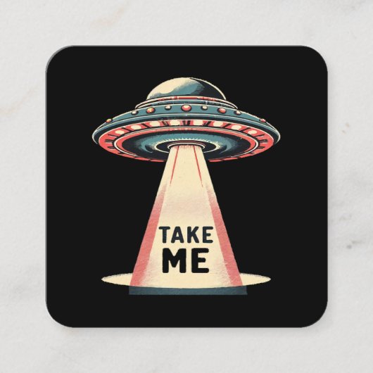 neem me mee vierkante visitekaartje (Voorkant)