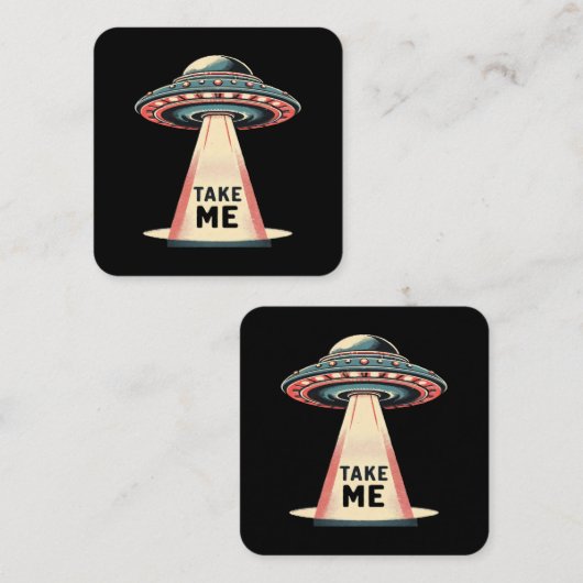 neem me mee vierkante visitekaartje (Voorkant / Achterkant)