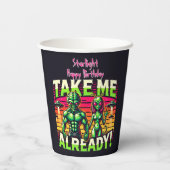 Neem me mee voorbij de sterren! papieren bekers (Achterkant)