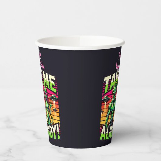 Neem me mee voorbij de sterren! papieren bekers (Links)