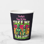 Neem me mee voorbij de sterren! papieren bekers (Voorkant)