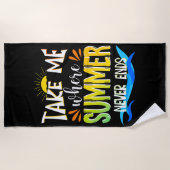 Neem me mee waar de zomer nooit eindigt, zomerlief strandlaken (Voorkant)