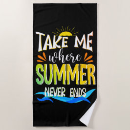 Neem me mee waar de zomer nooit eindigt, zomerlief strandlaken