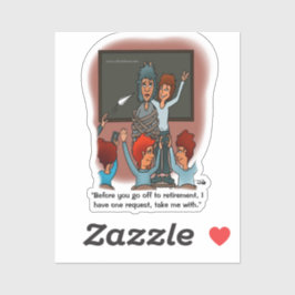 Neem me met op maat gesneden Sticker