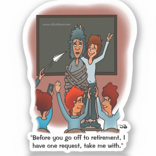 Neem me met op maat gesneden Sticker (Voorkant)