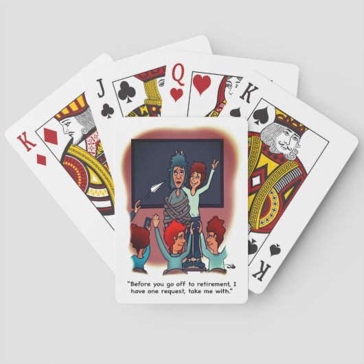 Neem Me Met Pensioen Pokerkaarten (Achterkant)