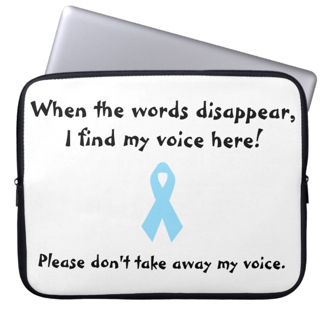 Neem Me Mijn Stem Niet Selectief Mutisme Laptop Sleeve (Voorkant)