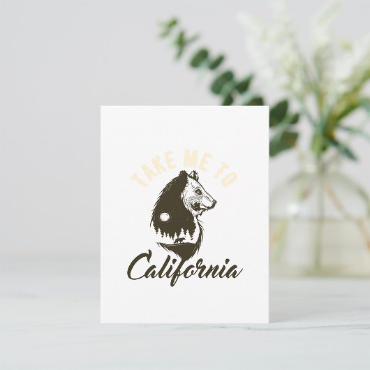 Neem me naar Californië op de briefkaart