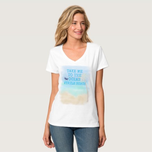 NEEM ME NAAR HET OCEAN MYRTLE BEACH DragonflyT-Shi T-shirt (Voorkant volledig)