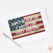 Neem me niet kwalijk dat ik op Gary Johnson Sticke Rechthoekige Sticker (Envelop)